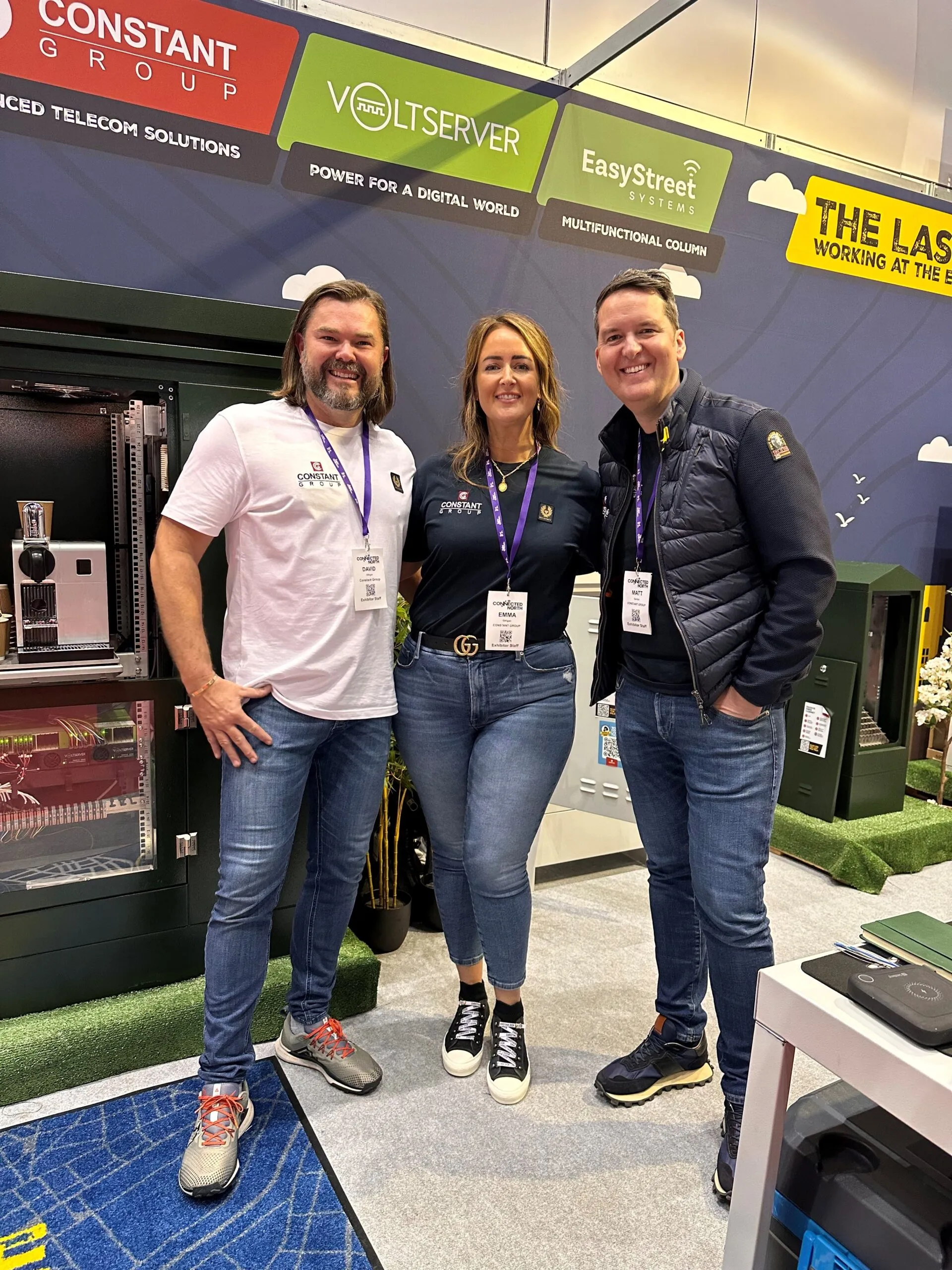 David Gilligan CTO, Emma Gilligan MD and Matt Garlick MD, of Constant Group at Connected North 2024