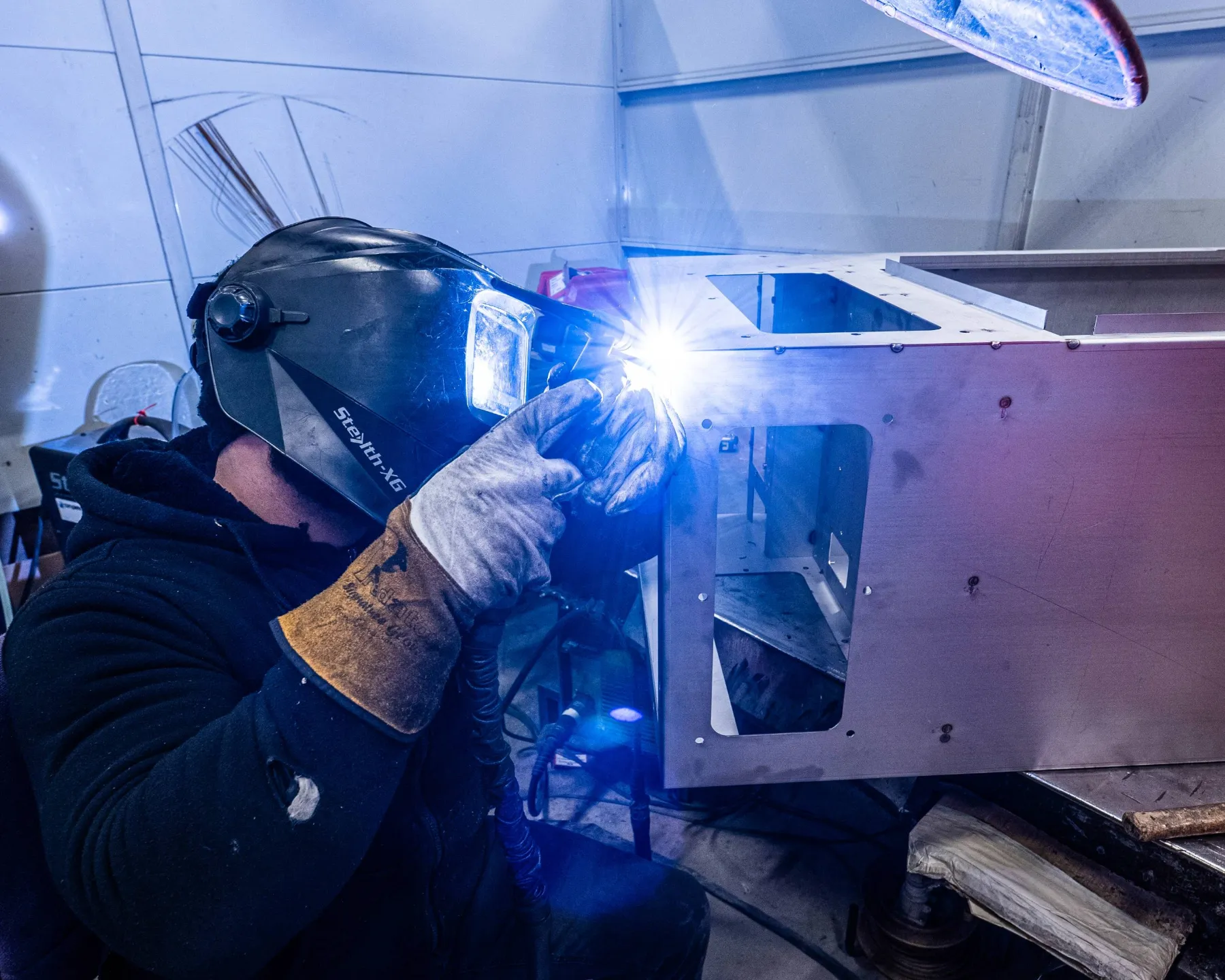Welding process close-up