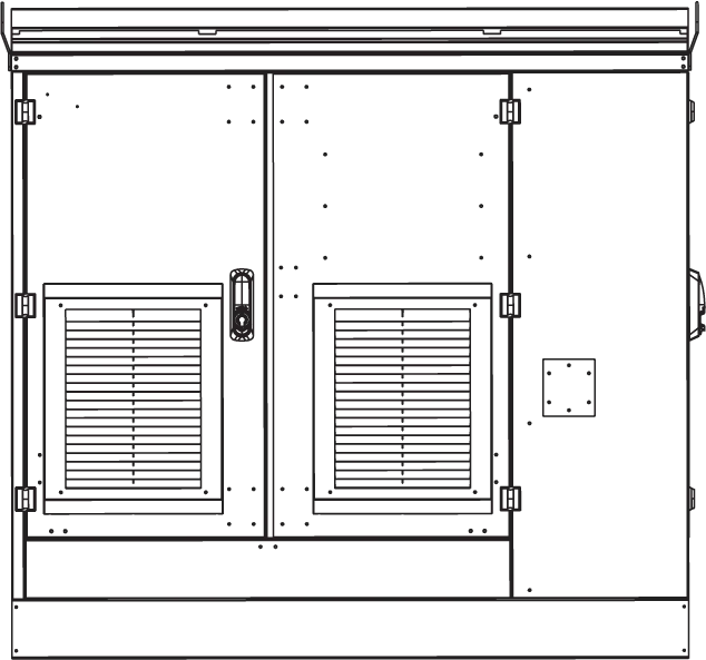 Telecom Cabinet Line Drawing